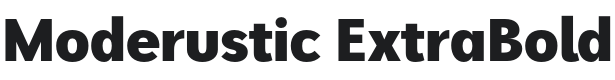 Moderustic ExtraBold Font Preview