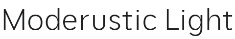 Moderustic Light Font Preview