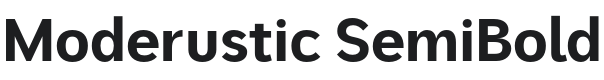 Moderustic SemiBold Font Preview
