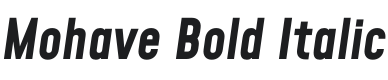 Mohave Bold Italic Font Preview