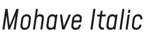 Mohave Italic Font Preview