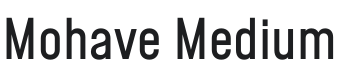 Mohave Medium Font Preview