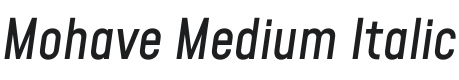 Mohave Medium Italic Font Preview