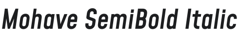 Mohave SemiBold Italic Font Preview