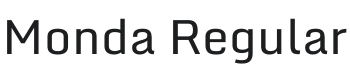 Monda Font Preview