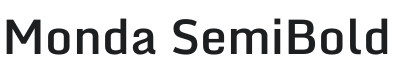Monda SemiBold Font Preview