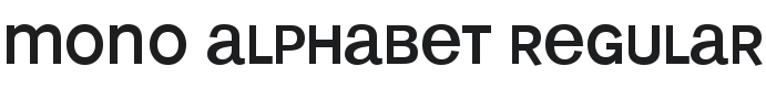 Mono Alphabet Font Preview