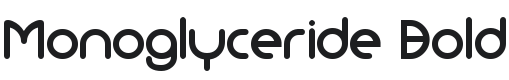 Monoglyceride Bold Font Preview