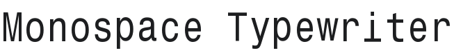Monospace Typewriter Font Preview