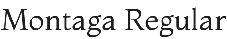 Montaga Font Preview