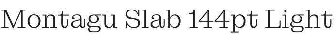 Montagu Slab 144pt Light Font Preview