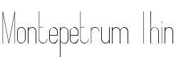 Montepetrum Thin Font Preview