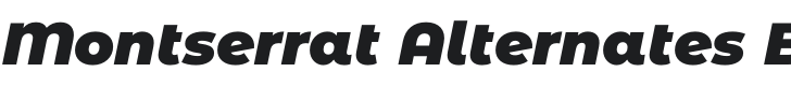 Montserrat Alternates Black Italic Font Preview