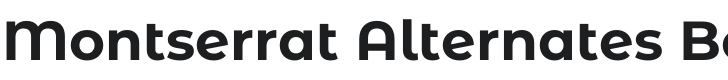 Montserrat Alternates Bold Font Preview