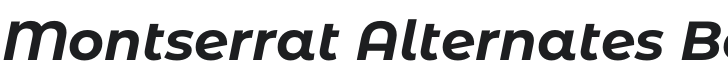 Montserrat Alternates Bold Italic Font Preview