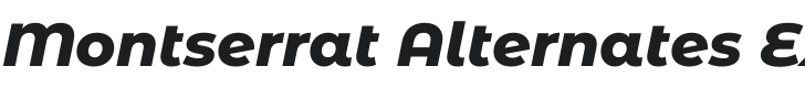 Montserrat Alternates ExtraBold Italic Font Preview