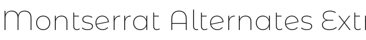 Montserrat Alternates ExtraLight Font Preview