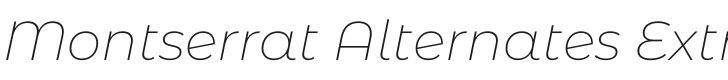 Montserrat Alternates ExtraLight Italic Font Preview