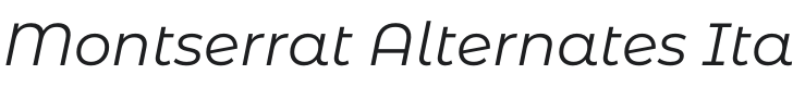Montserrat Alternates Italic Font Preview