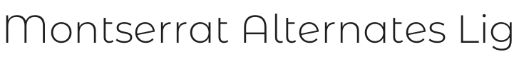 Montserrat Alternates Light Font Preview