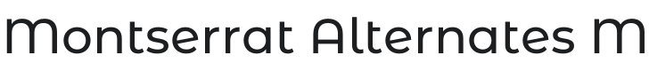 Montserrat Alternates Medium Font Preview