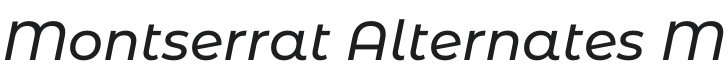 Montserrat Alternates Medium Italic Font Preview