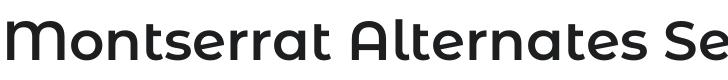 Montserrat Alternates SemiBold Font Preview