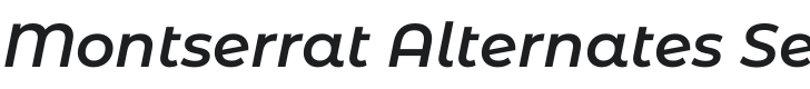 Montserrat Alternates SemiBold Italic Font Preview