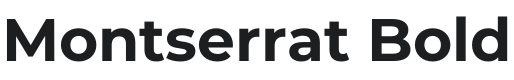 Montserrat Bold Font Preview