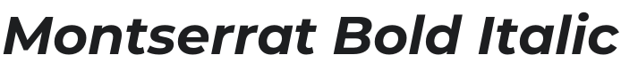 Montserrat Bold Italic Font Preview