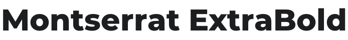 Montserrat ExtraBold Font Preview