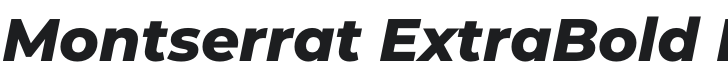 Montserrat ExtraBold Italic Font Preview