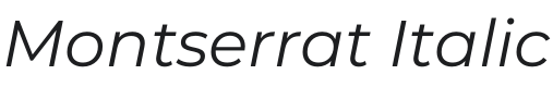 Montserrat Italic Font Preview