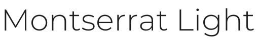 Montserrat Light Font Preview