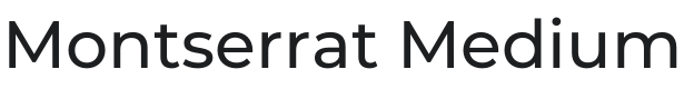 Montserrat Medium Font Preview