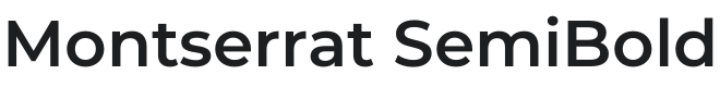 Montserrat SemiBold Font Preview