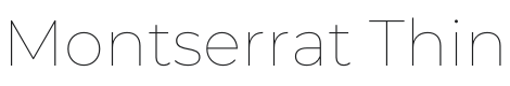 Montserrat Thin Font Preview