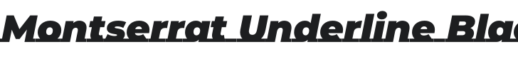 Montserrat Underline Black Italic Font Preview