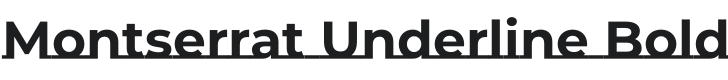 Montserrat Underline Bold Font Preview