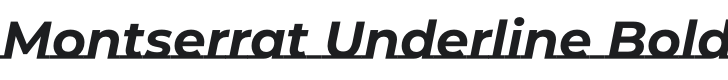 Montserrat Underline Bold Italic Font Preview