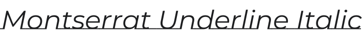 Montserrat Underline Italic Font Preview