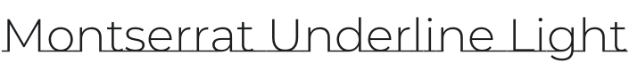 Montserrat Underline Light Font Preview