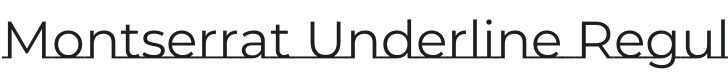 Montserrat Underline Font Preview