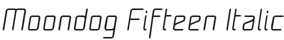 Moondog Fifteen Italic Font Preview
