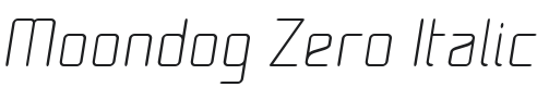 Moondog Zero Italic Font Preview