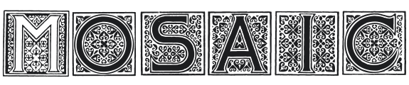 Mosaic Initials Font Preview