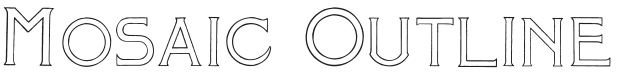 Mosaic Outline Font Preview