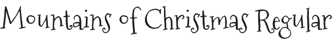Mountains of Christmas Font Preview