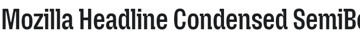 Mozilla Headline Condensed SemiBold Font Preview