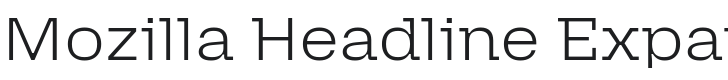 Mozilla Headline Expanded ExtraLight Font Preview